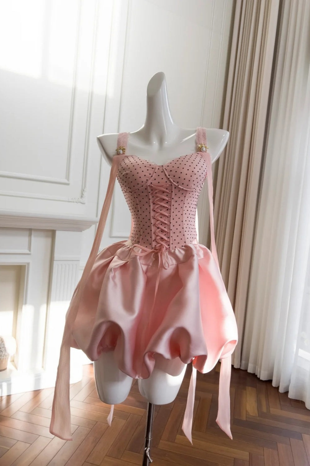 NiceVestidos-_Pink Short Festival Party Dress NV6081