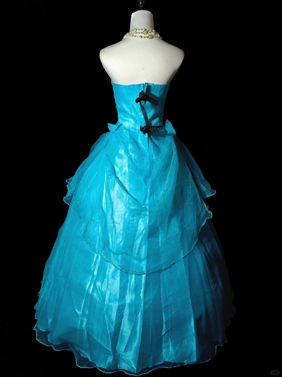 Blue Beaded Elegant Long Tulle Ball Gown nv4780