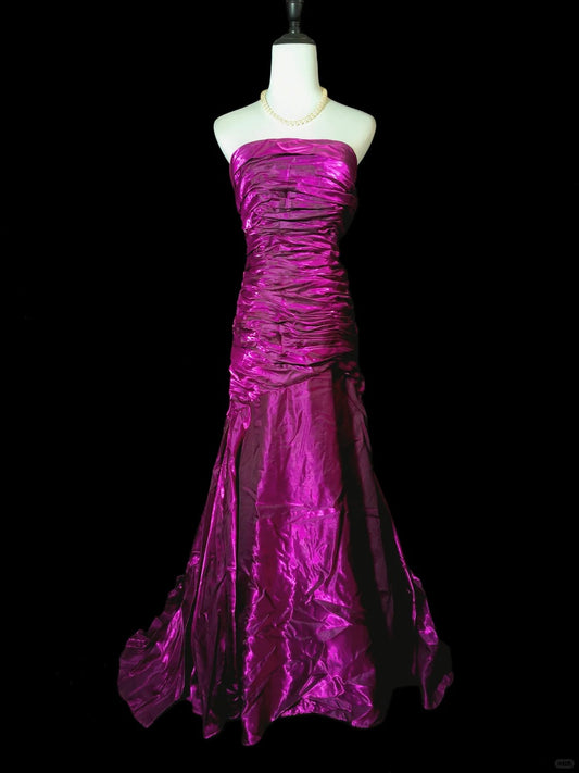 Purple Elegant Long Satin Prom Dress Evening Dress nv4783