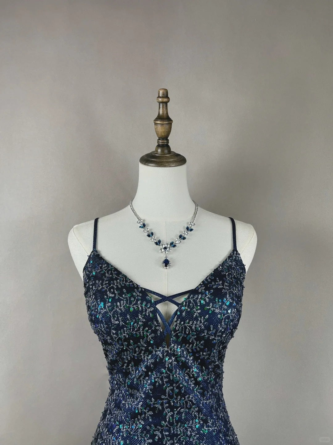 Blue floral beaded fashion short satin homecoming dress birthday dress nv4489