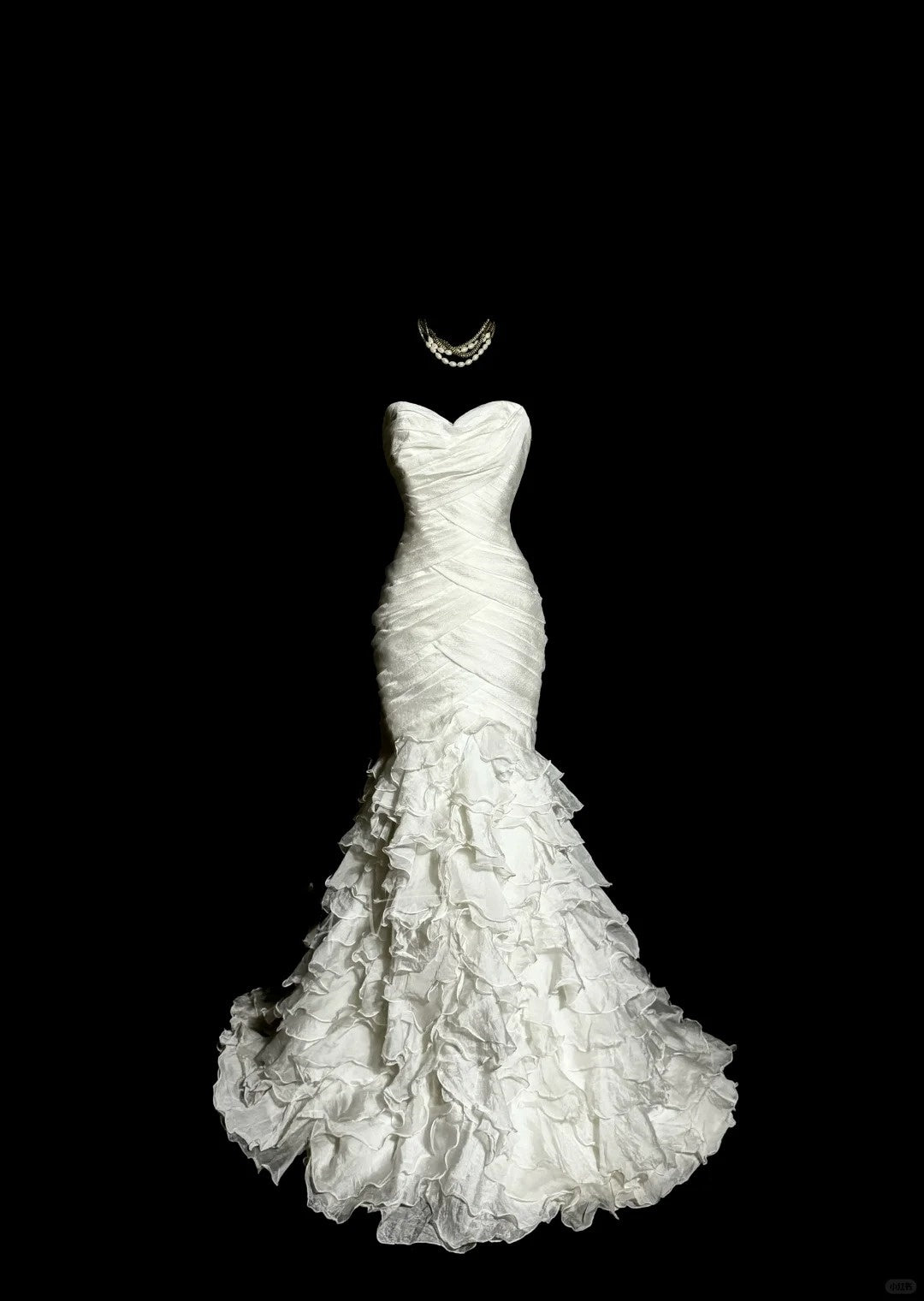 Ivory White Elegant Exquisite Long Tulle Mermaid Slim Floor Length Train Ball Gown Evening Gown Party Dress Wedding Dress nv4135