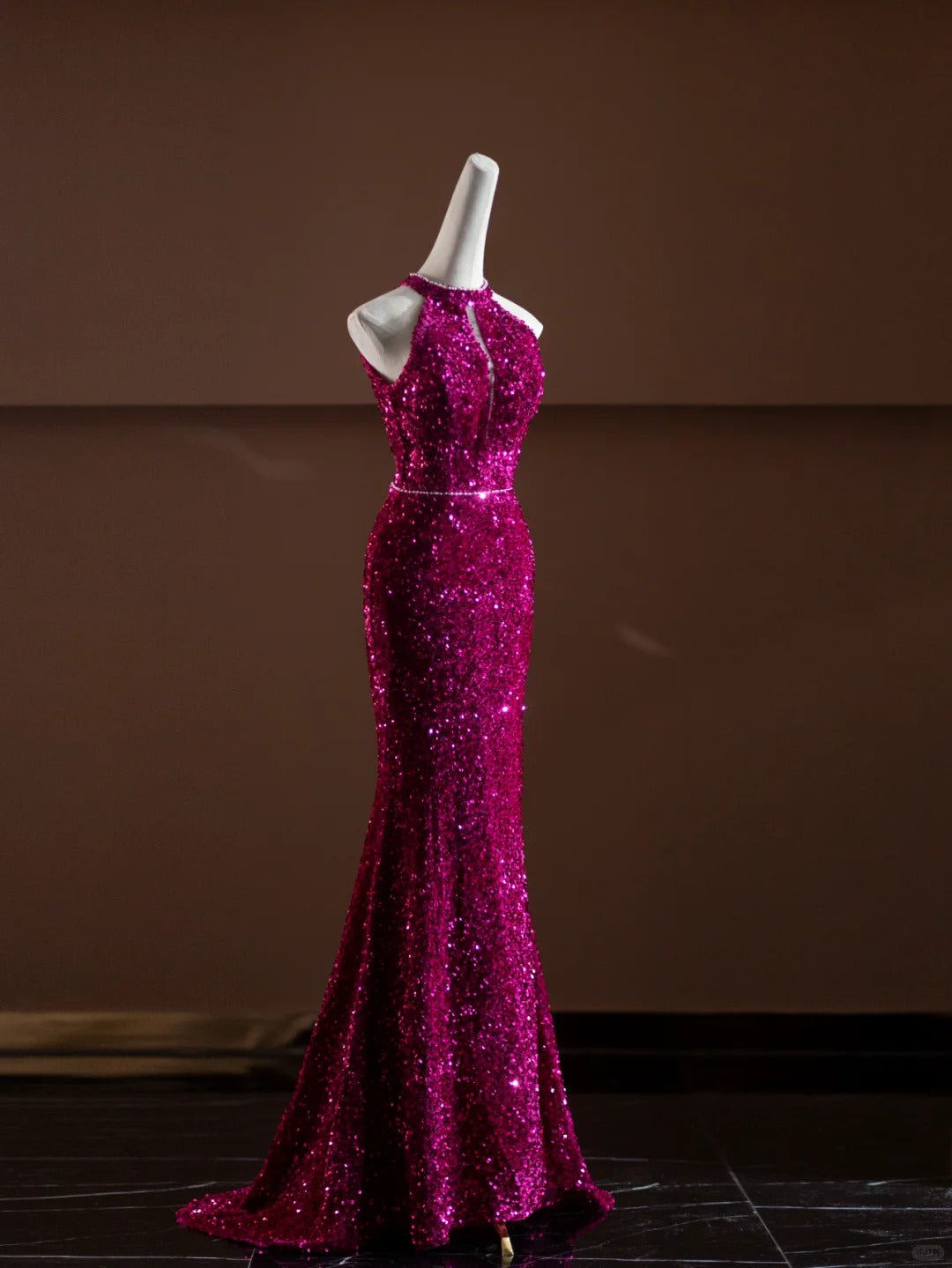 Pink Sparkling Sequined Long Prom Dress Evening Dress Party Dress nv4750