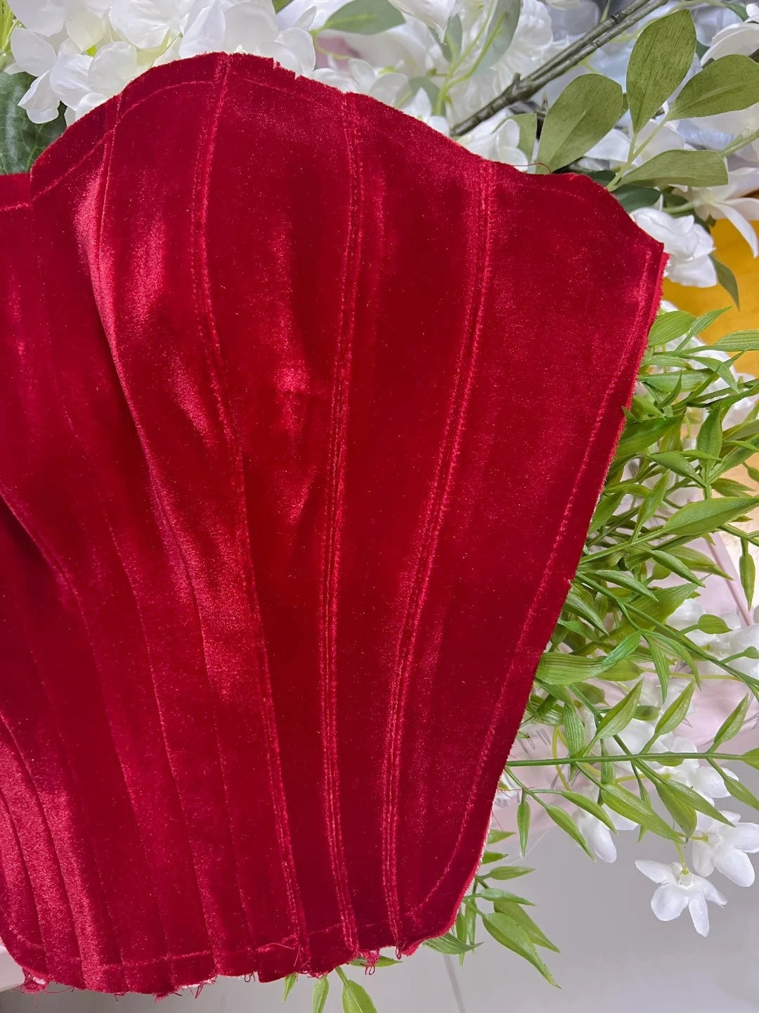 NiceVestidos-_NV Red Velvet Short Birthday Dress Formal Attire NV5938