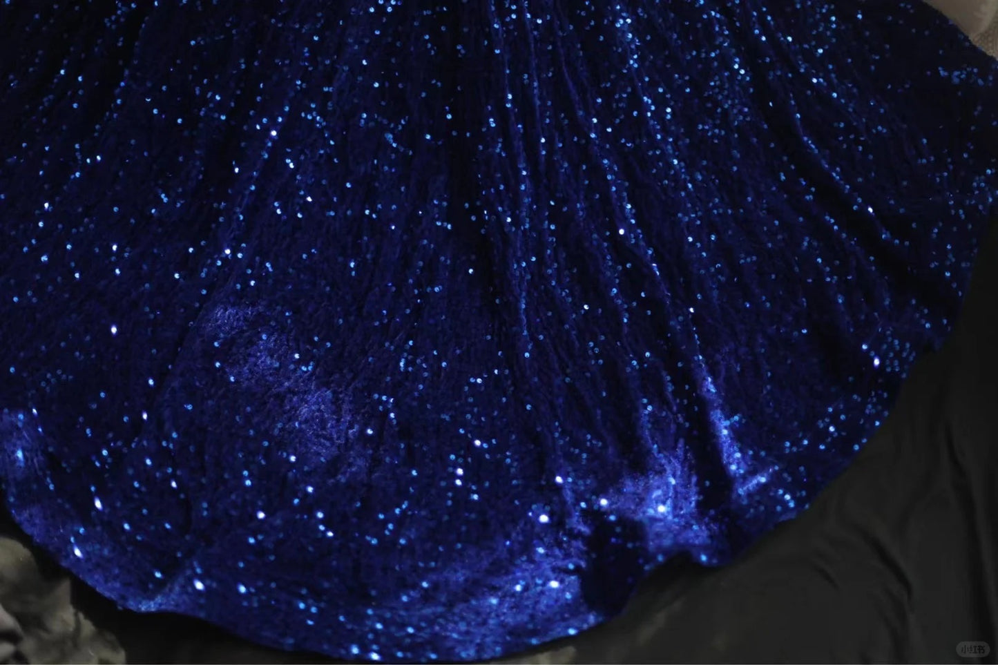 Royal blue vintage elegant pleated long sequin velvet beaded mermaid fishtail slim floor-length tail ball gown evening dress party dress wedding dress nv4123