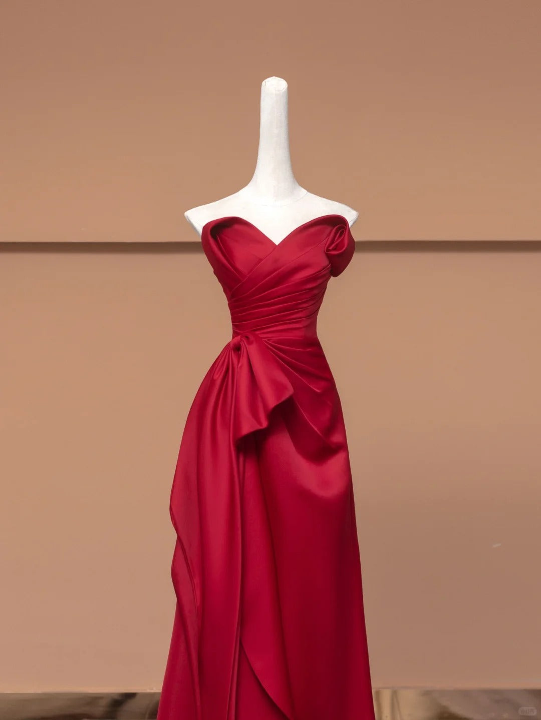 Red Elegant Fashion Long Satin Prom Dress Evening Dress Party Dress nv4738