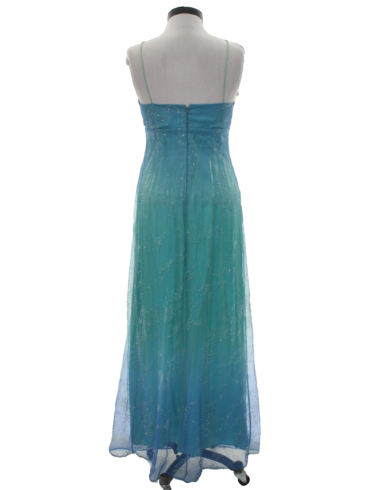 Blue shiny fashion gradient spray gold retro elegant sling long tulle ball gown evening dress party dress nv2761 nv2761