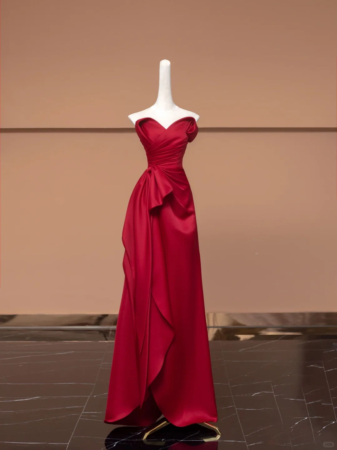 Red Elegant Fashion Long Satin Prom Dress Evening Dress Party Dress nv4738
