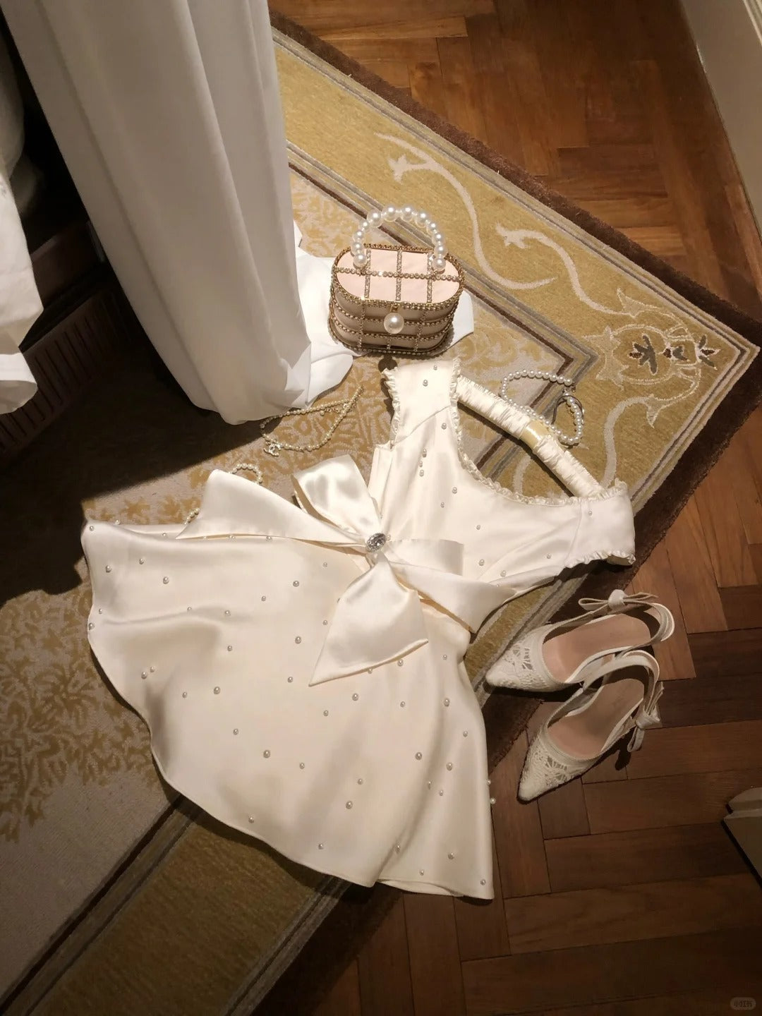White Fashion Beaded Homecoming Dress Prom Dress Birthday Dress Evening Dress nv4443