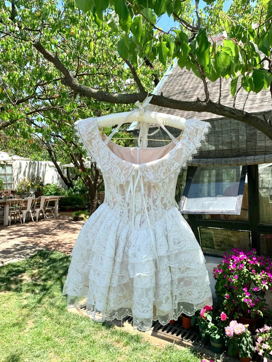 Pink Sweet Short Lace Homecoming Dress Birthday Party Dress nv4936