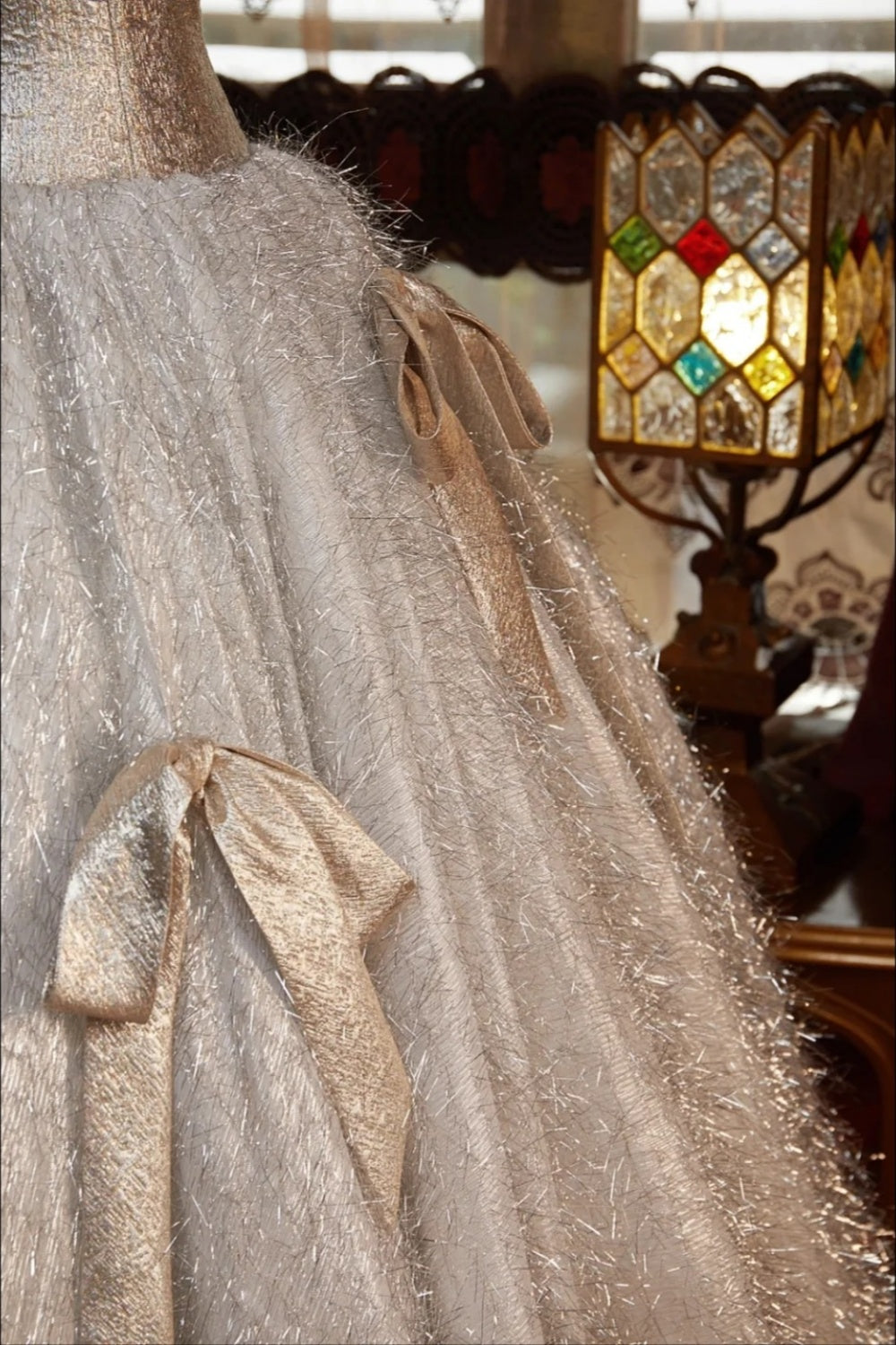 Starlight Gold Sparkling Long Princess Gown NV6535