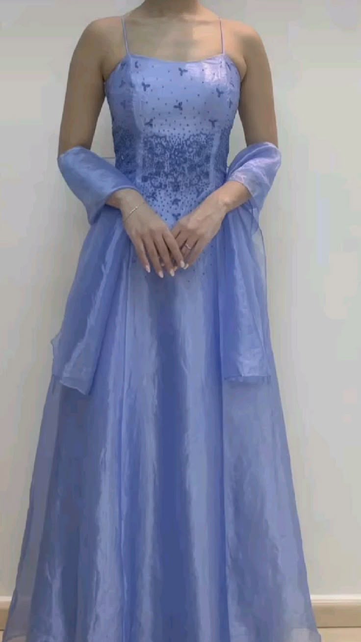 Blue exquisite beaded shiny spaghetti straps elegant fashion long tulle ball gown evening dress party dress prom dress nv3796