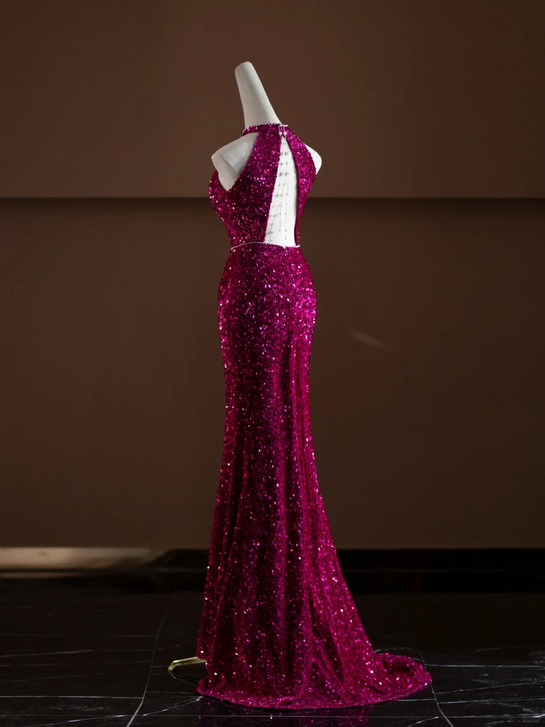 Pink Sparkling Sequined Long Prom Dress Evening Dress Party Dress nv4750