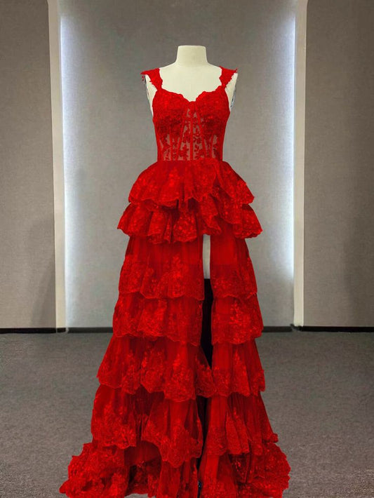 Black elegant fashion lace long tulle ball gown evening dress nv4913