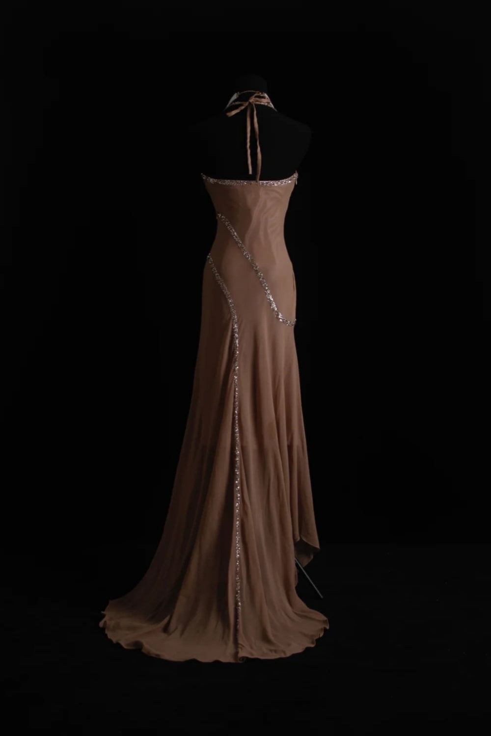 NiceVestidos--Elegant Sequin Embellished Nude Evening Dress NV5787