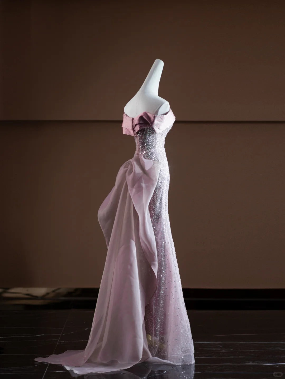 Pink Sparkling Sequined Long Mermaid Prom Dress Evening Dress Party Dress nv4751