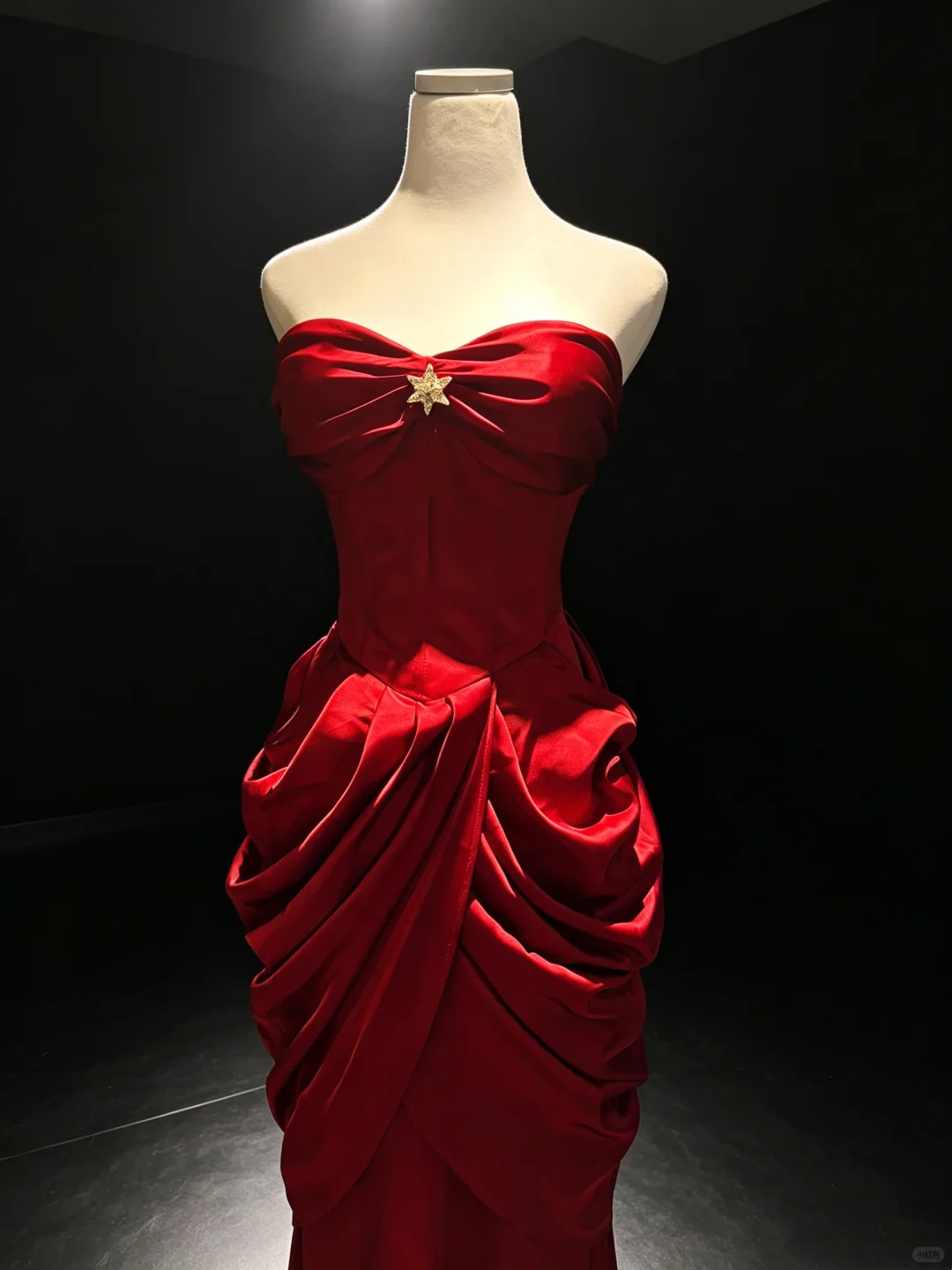 Burgundy Strapless Long Satin Formal Gown Draped Ruched Mermaid Evening Dress NV6958