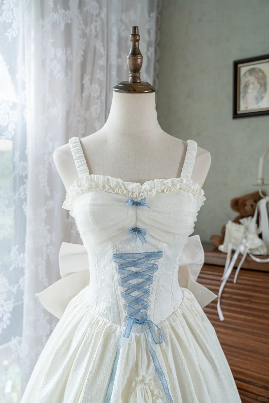 White Sweet Bow Long Satin chiffon Prom Dress Evening Dress Birthday Dress Adult Dress nv4195