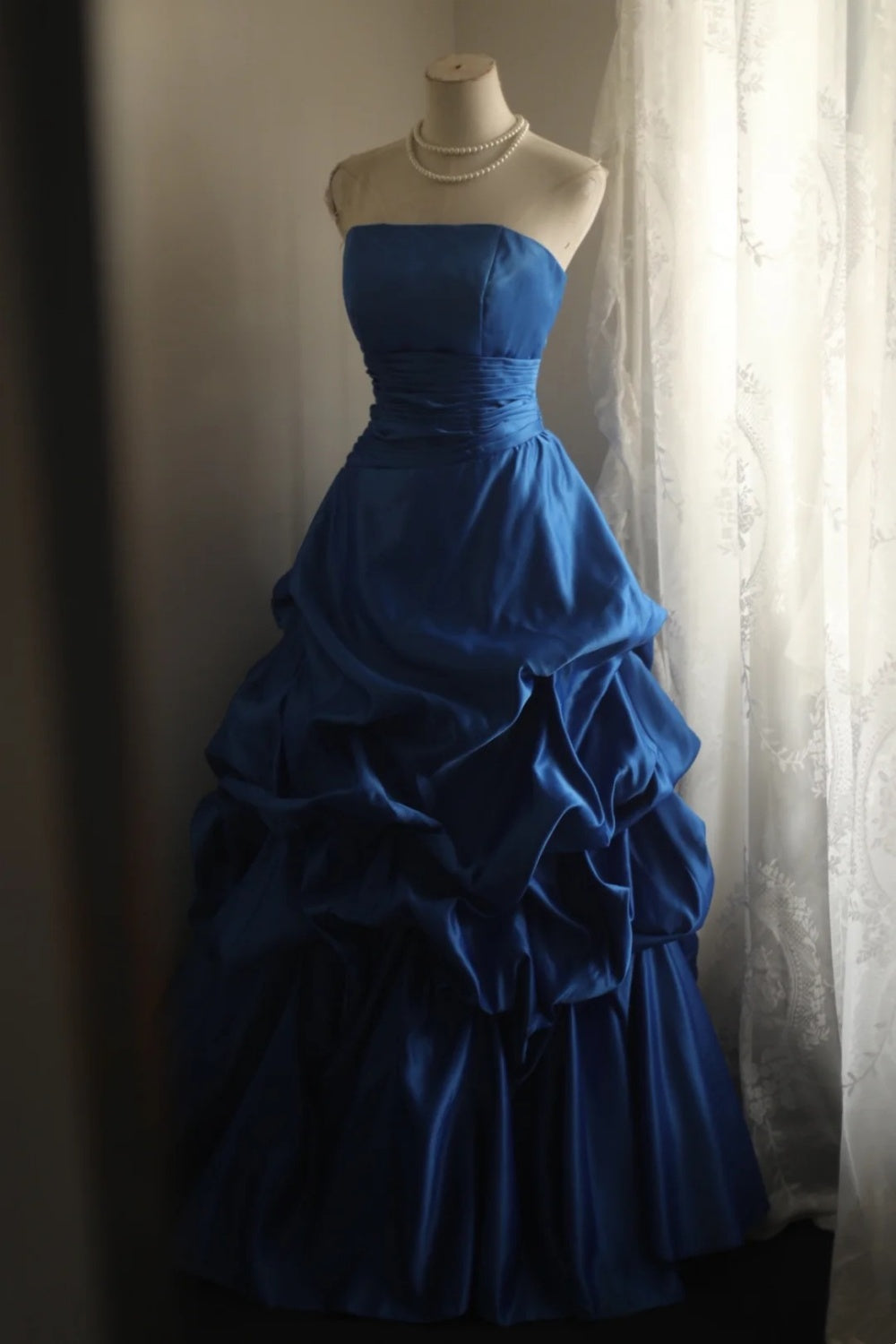 Blue Princess Dress Retro Long Dress NV6589