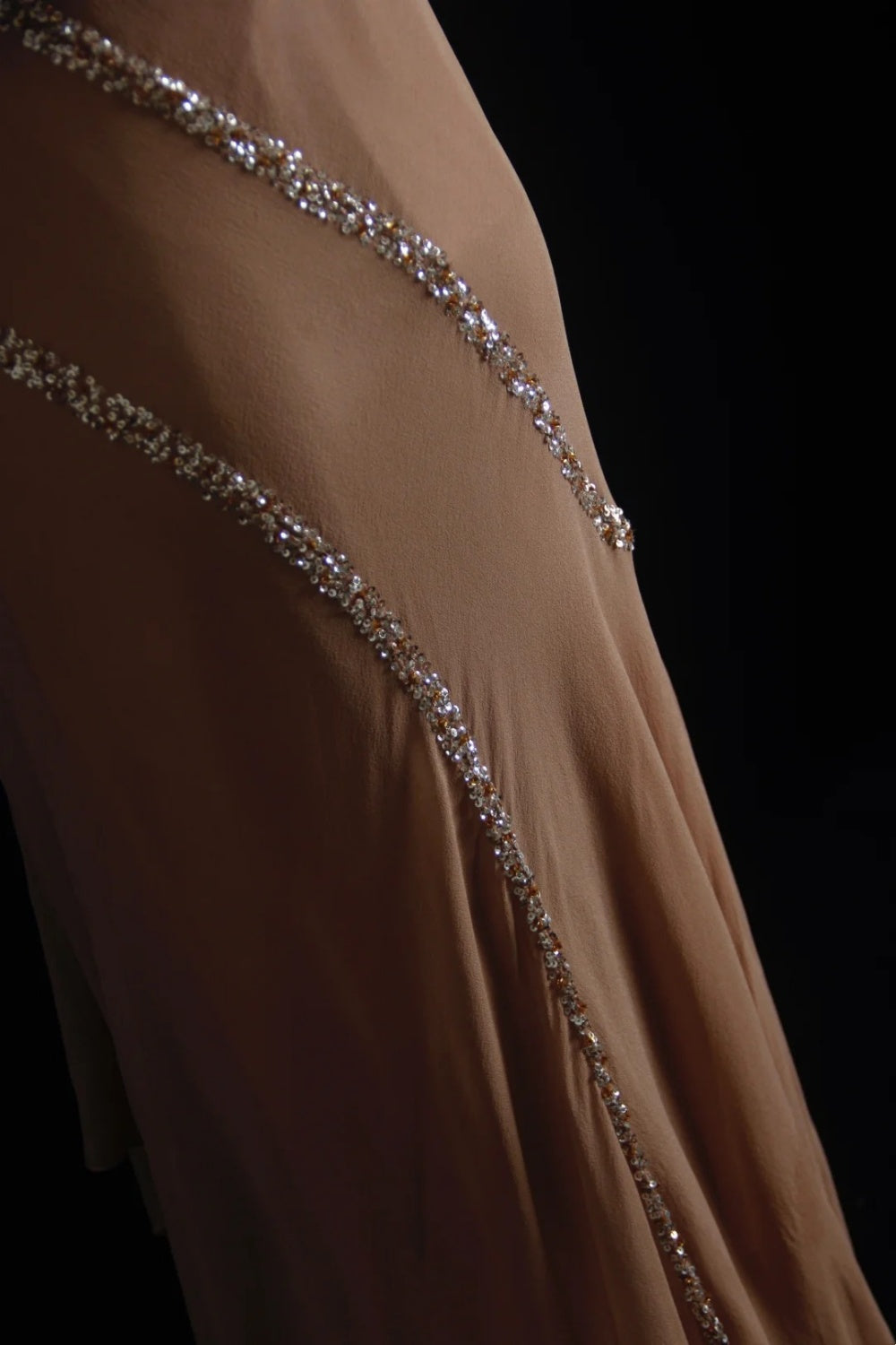 NiceVestidos--Elegant Sequin Embellished Nude Evening Dress NV5787