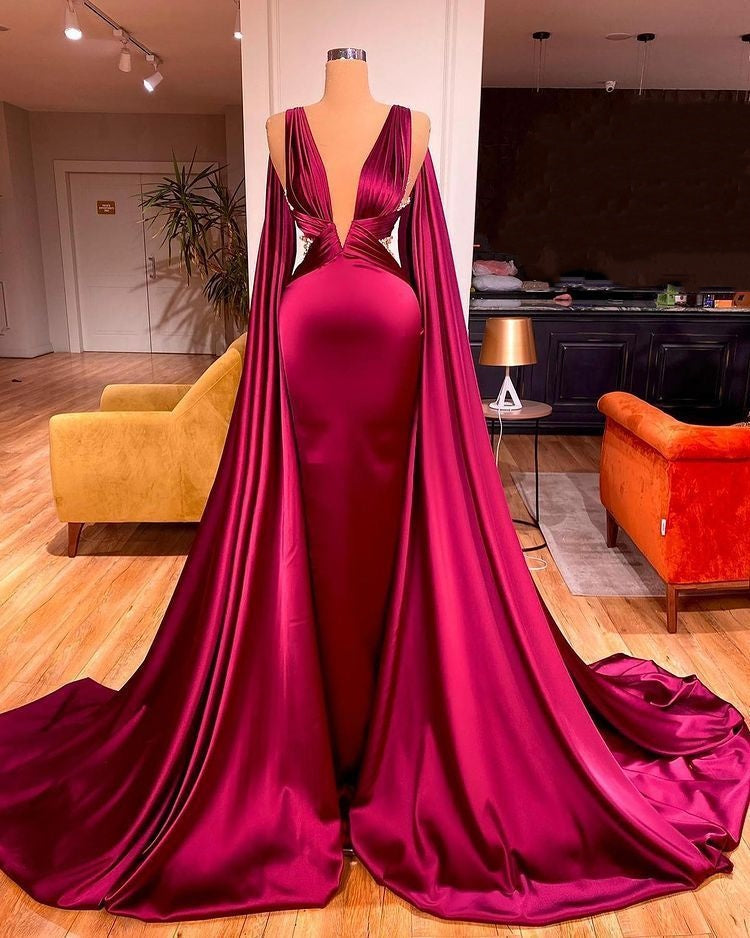 NiceVestidos-Green One-Shoulder Fashion Satin Long Formal Dress NV6152