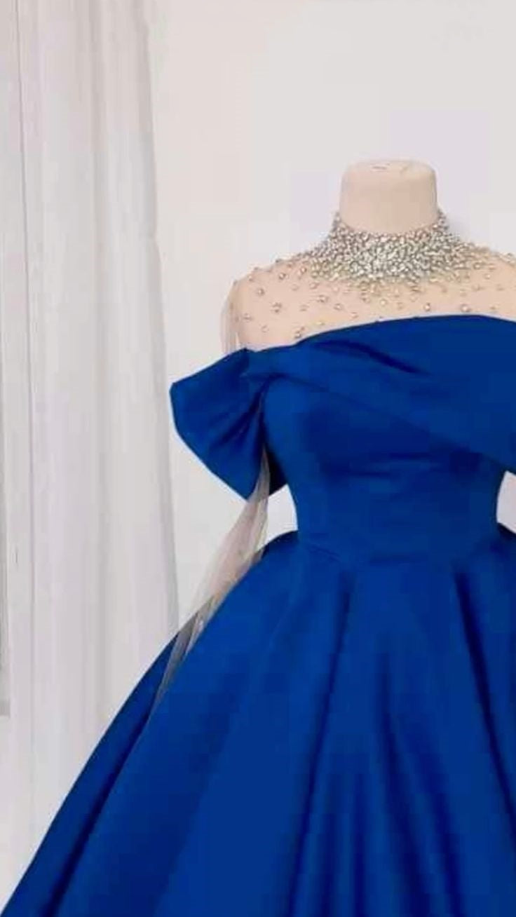 Light Blue/blueShort satin evening gown prom dress homecoming dress nv2945