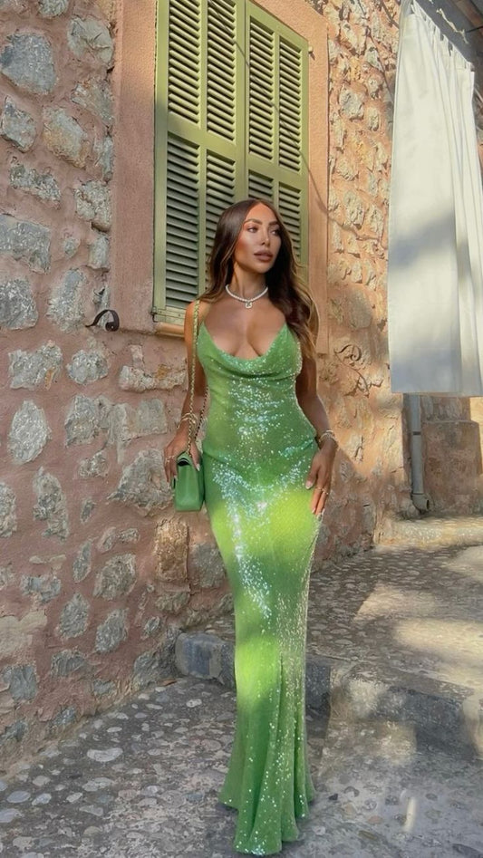 Green Fashion Long Sequined Prom Dress Evening Dress Party Dress nv4768