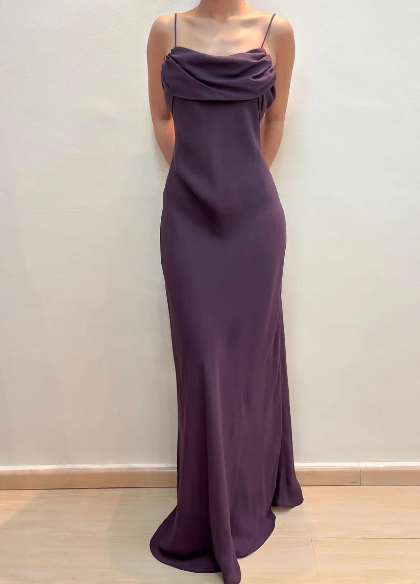 NiceVestidos--Fairy dress sleeveless purple/olive green chiffon slim floor-length evening gown NV5776