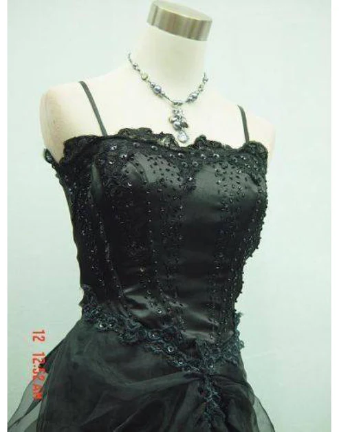 Green/Black Elegant Vintage Fashion A-line Sweetheart Tulle Floor Length Formal Evening Gown Ball Gown nv3859