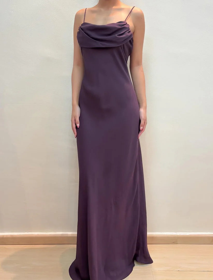 NiceVestidos--Fairy dress sleeveless purple/olive green chiffon slim floor-length evening gown NV5776