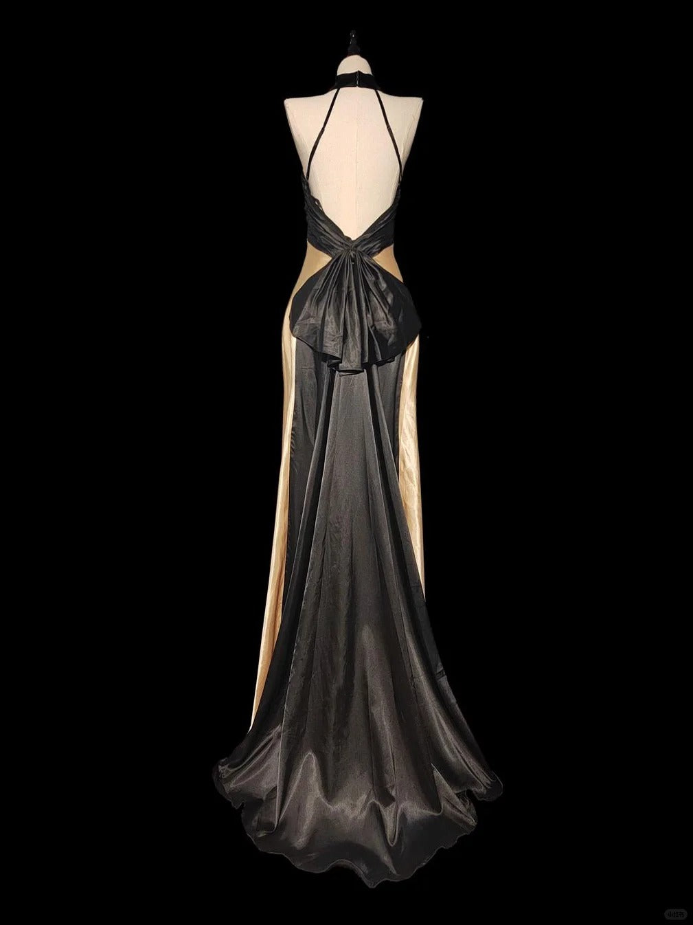 Champagne Black Fashion Elegant Strap Long Mermaid Slim Fishtail Skirt Satin Floor Length Train Ball Gown Evening Dress Prom Dress nv3866