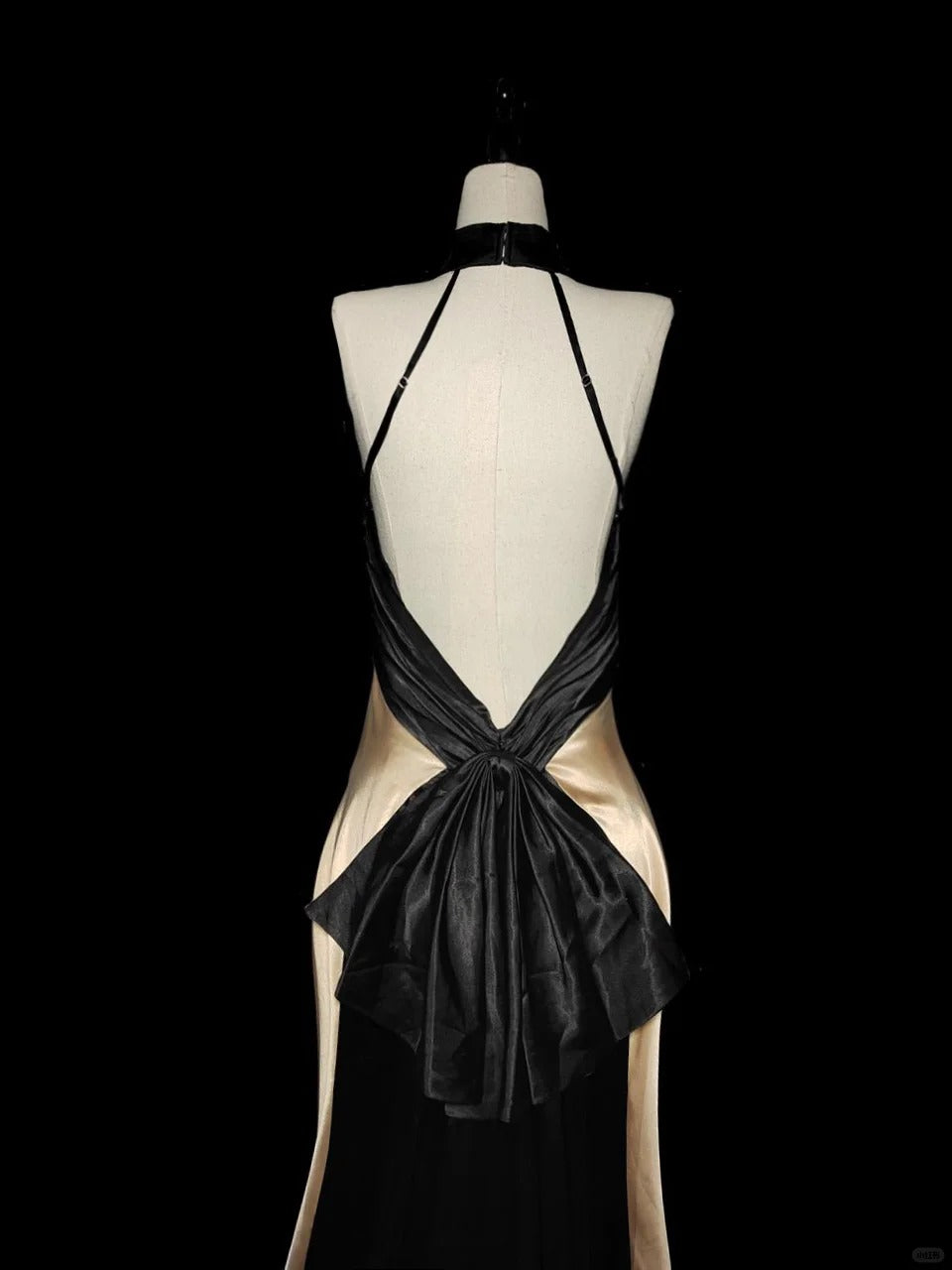 Champagne Black Fashion Elegant Strap Long Mermaid Slim Fishtail Skirt Satin Floor Length Train Ball Gown Evening Dress Prom Dress nv3866