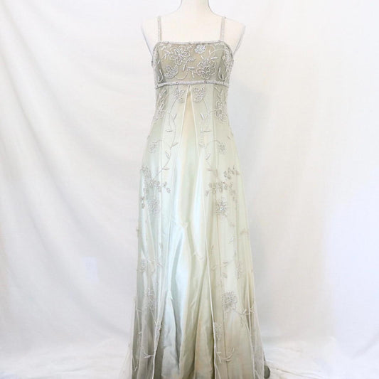 ✨Vintage Champagne Gold Empire Dress High Waist Fairy Long Tulle Formal Prom Dress Evening Gown nv4992