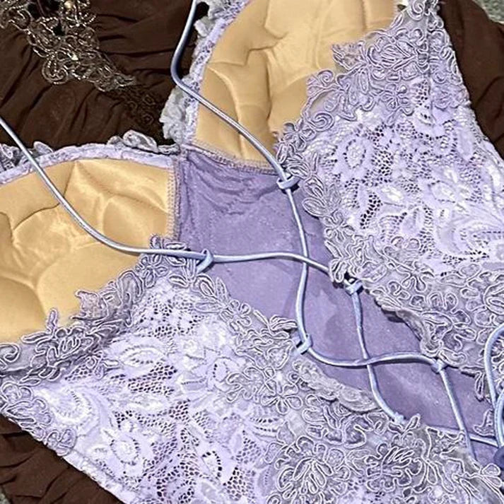 Purple Delicate Lace Slim Fit Long Ball Gown Elegant Party Dress Evening Gown nv3422