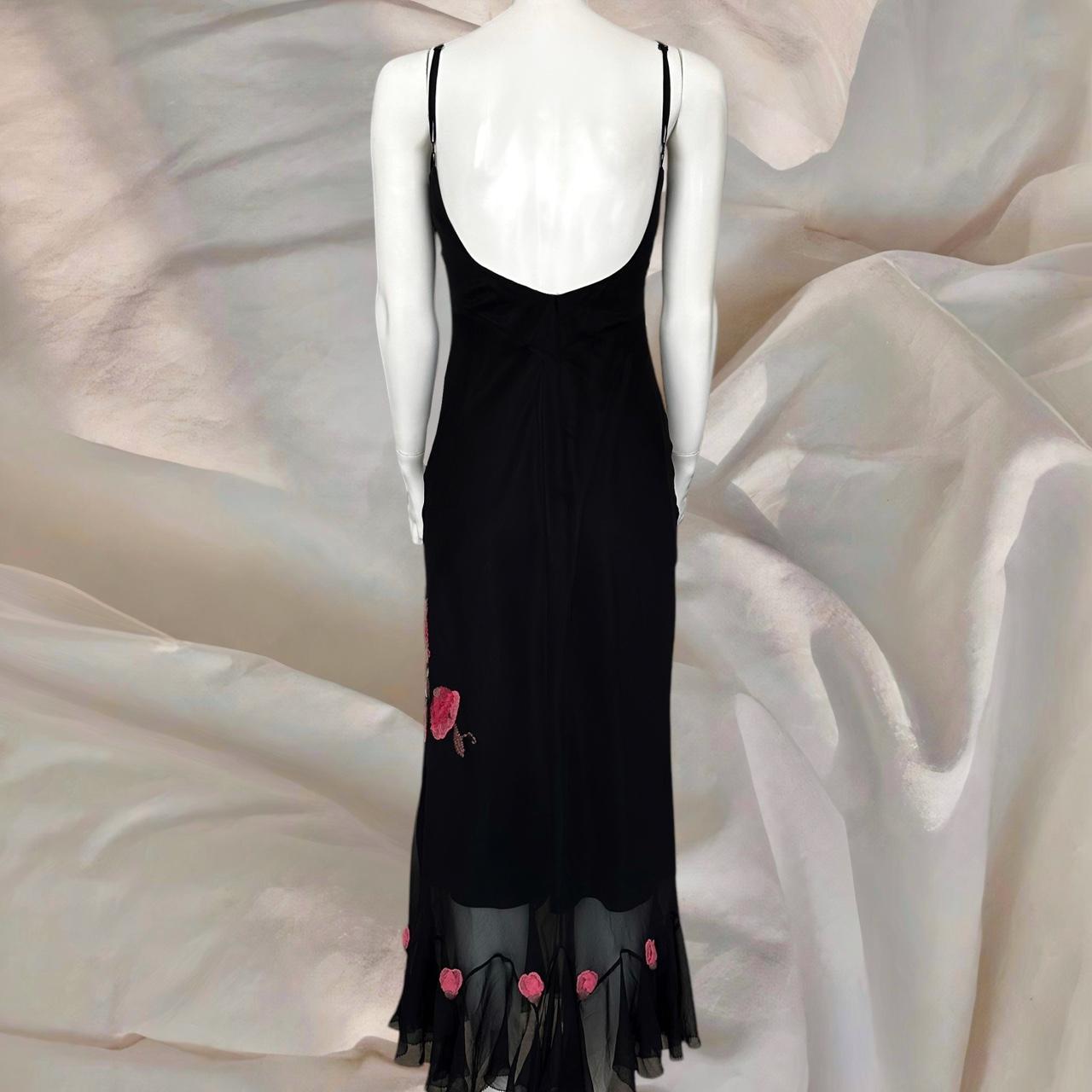 Black gorgeous red floral beaded asymmetric midi prom ball gown evening gown party dress nv4576
