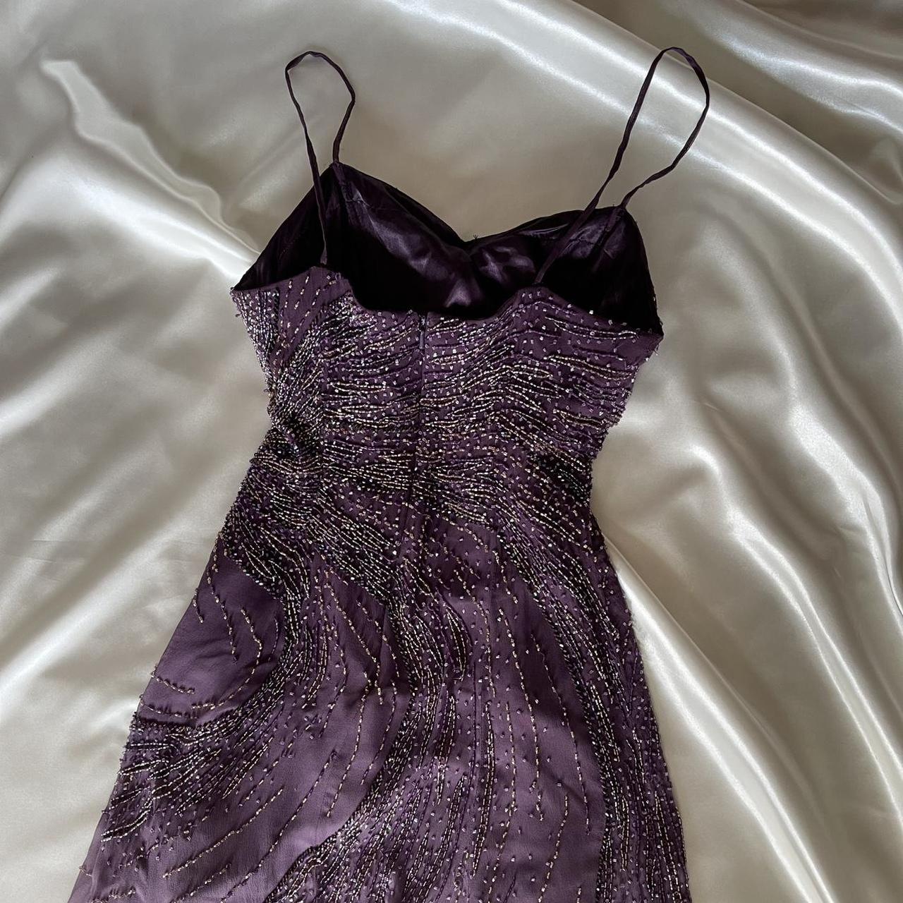 ✨💞Gorgeous and elegant purple gradient hand-beaded retro dress charming princess long chiffon prom dress nv5379