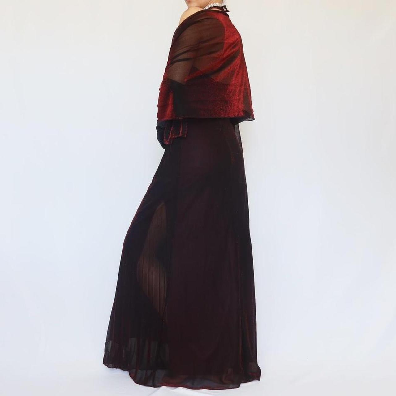 Black and red glitter sexy retro elegant exquisite rhinestone halter neck sling backless long chiffon tulle fairy ball gown evening dress birthday party dress prom dress nv4003