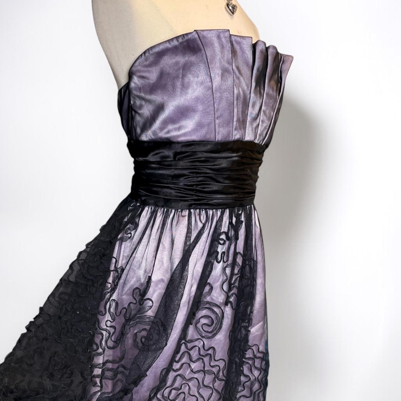 Purple Retro Fairy Exquisite Floral Short Chiffon Homecoming Dress nv5420