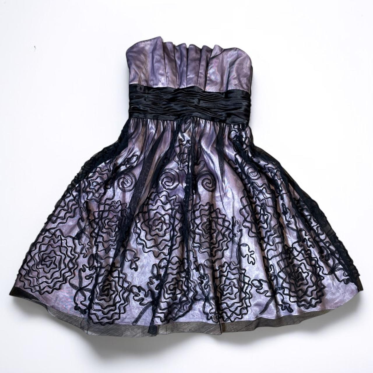 Purple Retro Fairy Exquisite Floral Short Chiffon Homecoming Dress nv5420