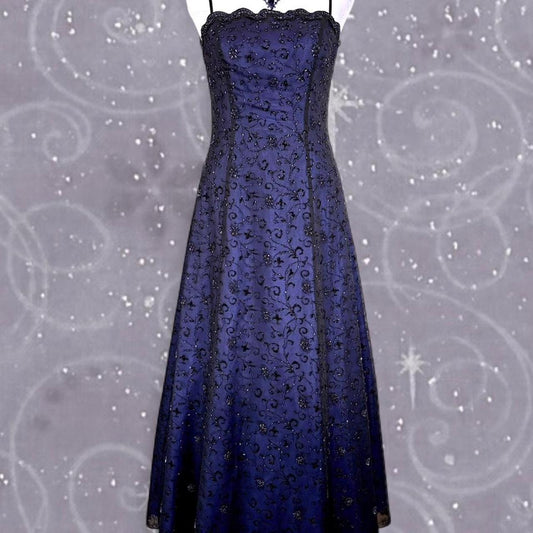 NiceVestidos-Retro dress ladies purple black exquisite long prom dress NV5642