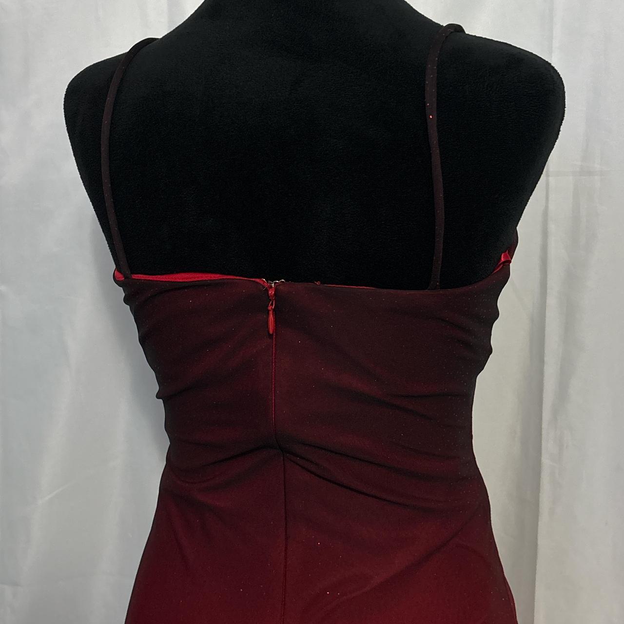 Red black shiny elegant long chiffon party dress evening gown prom dress nv4595