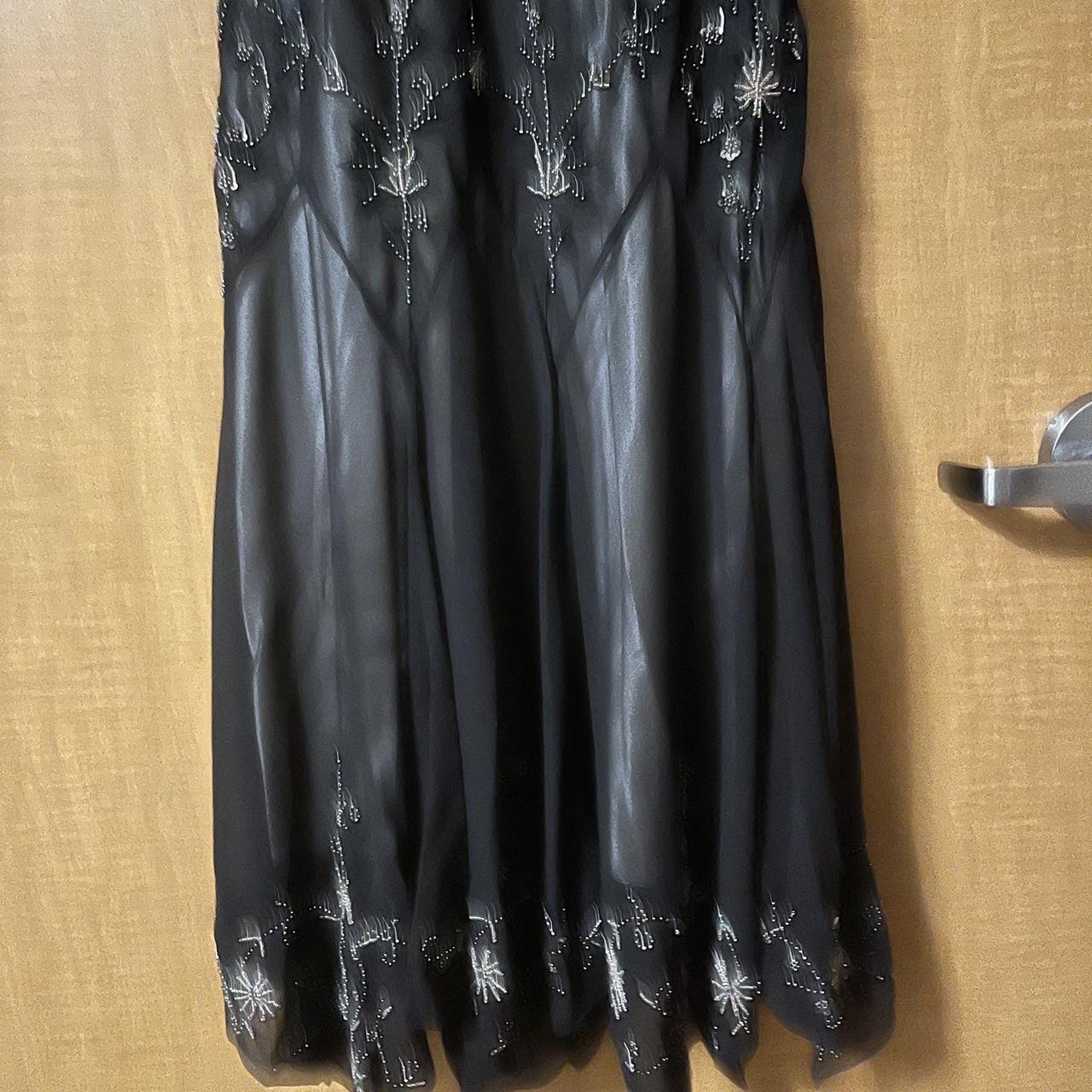 Brown and black fashion exquisite beaded spaghetti straps long chiffon women's ball gown evening dress party dress nv3744