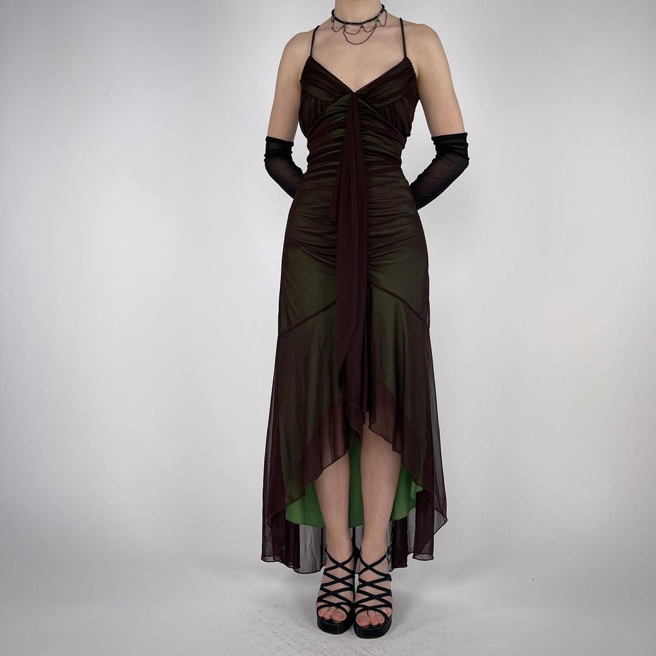 Green simple retro fashion spaghetti straps long elegant tulle ball gown evening dress party dress prom dress nv3753