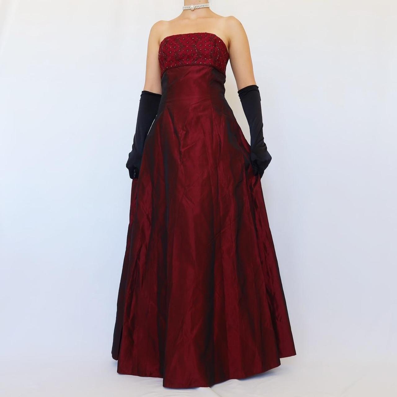 NiceVestidos-pink vintage floral long satin dress Nv5632