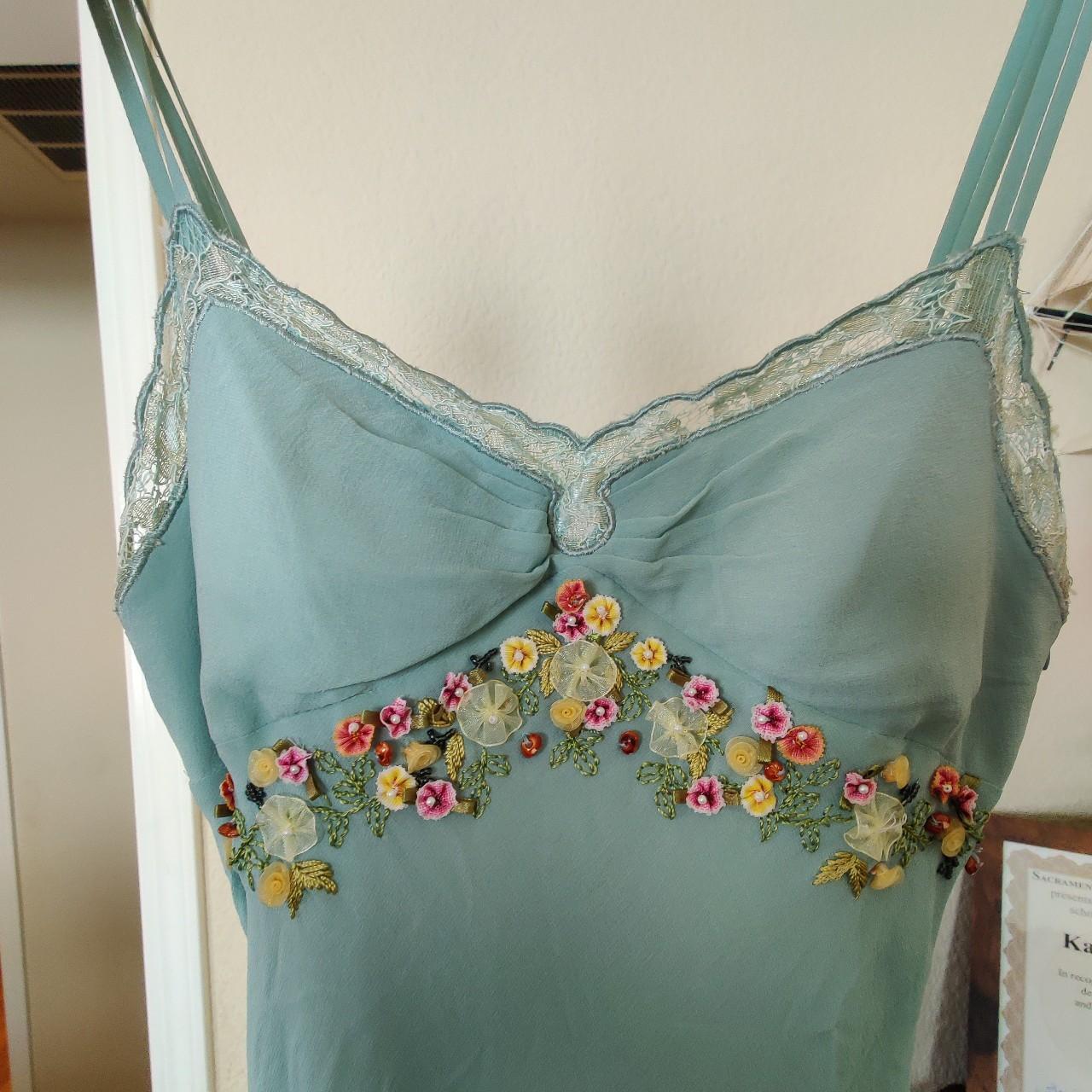 Blue Vintage Floral Short Chiffon Homecoming Dress nv4476