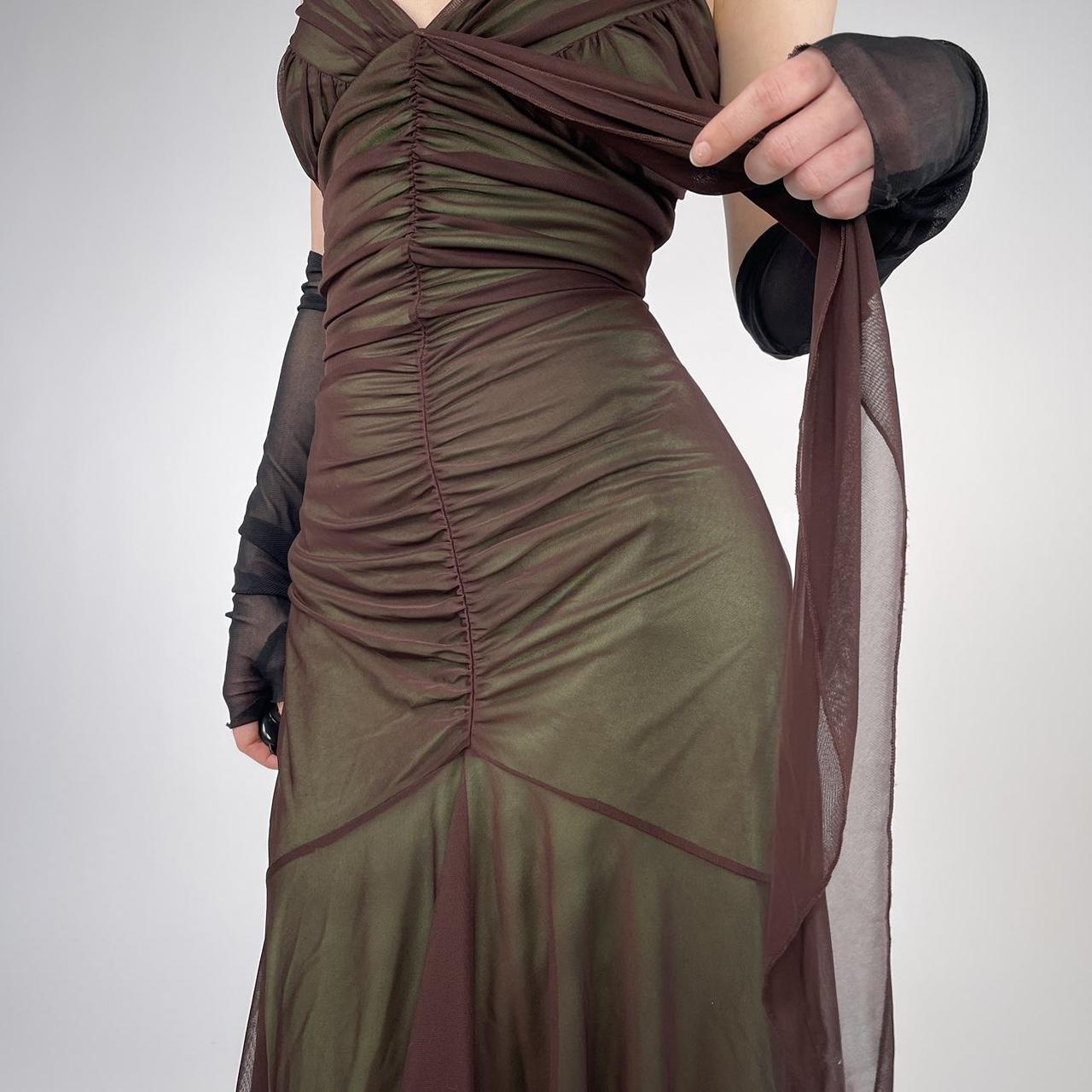 Green simple retro fashion spaghetti straps long elegant tulle ball gown evening dress party dress prom dress nv3753