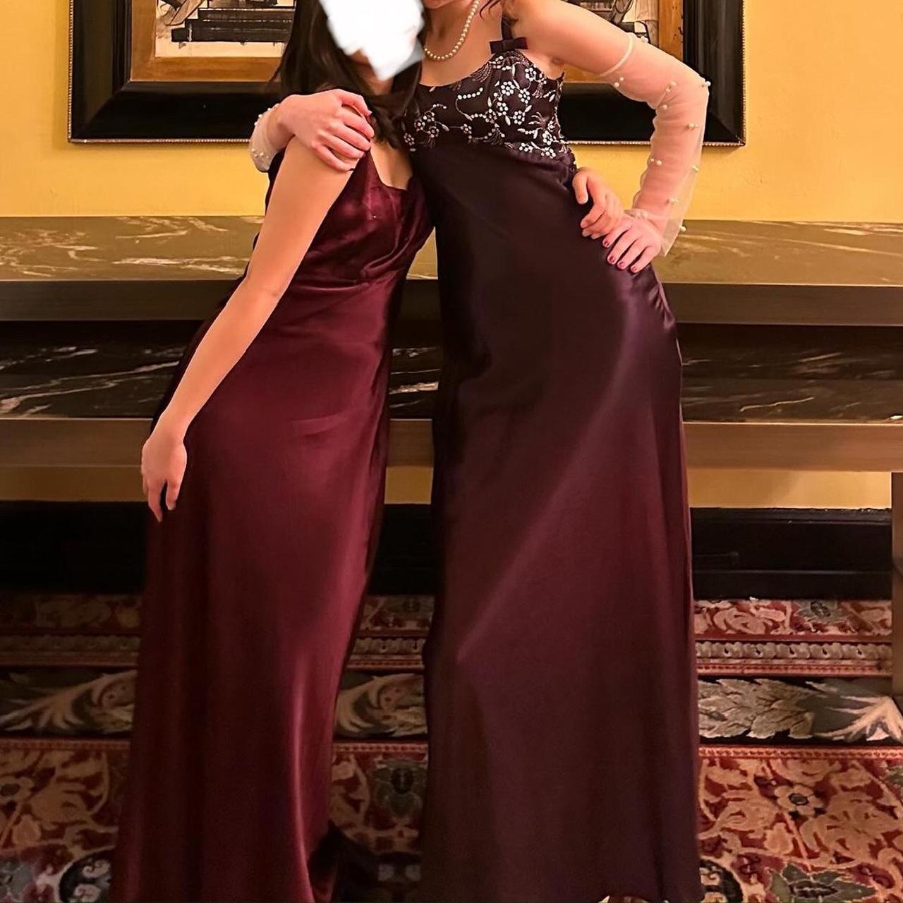 Dark Purple Fashion Exquisite Beading Spaghetti Strap Long Satin Women's Ball Gown Evening Dress Party Dress nv3745