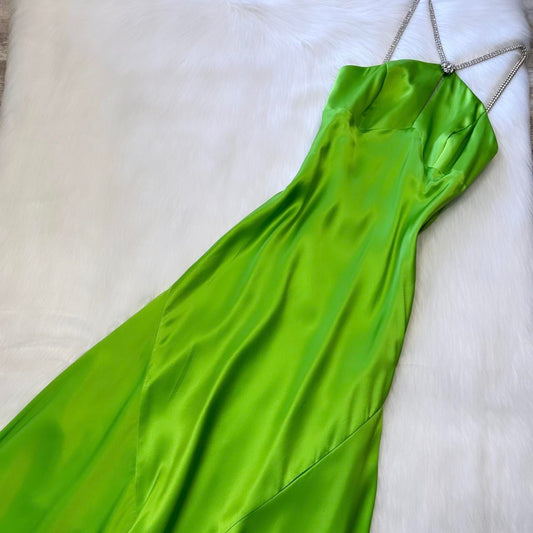 NiceVestidos-Green beautiful exquisite long satin formal prom dress nv5455