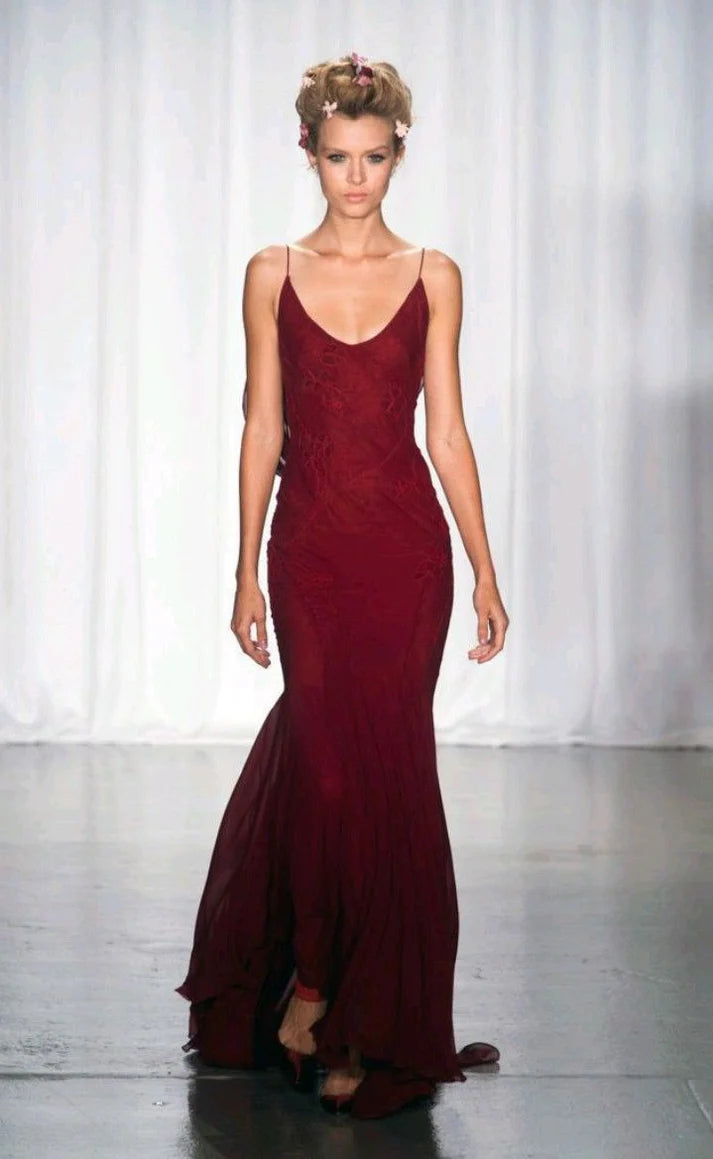 Burgundy Fashion Elegant Strapless Long Chiffon Teen Prom Dress Evening Dress Party Dress nv3769