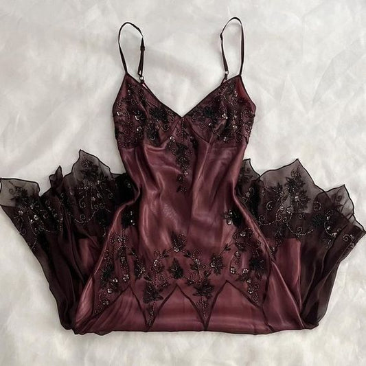 Green vintage A-line halter long chiffon dark pink prom gown, 22nd birthday party dress nv5374