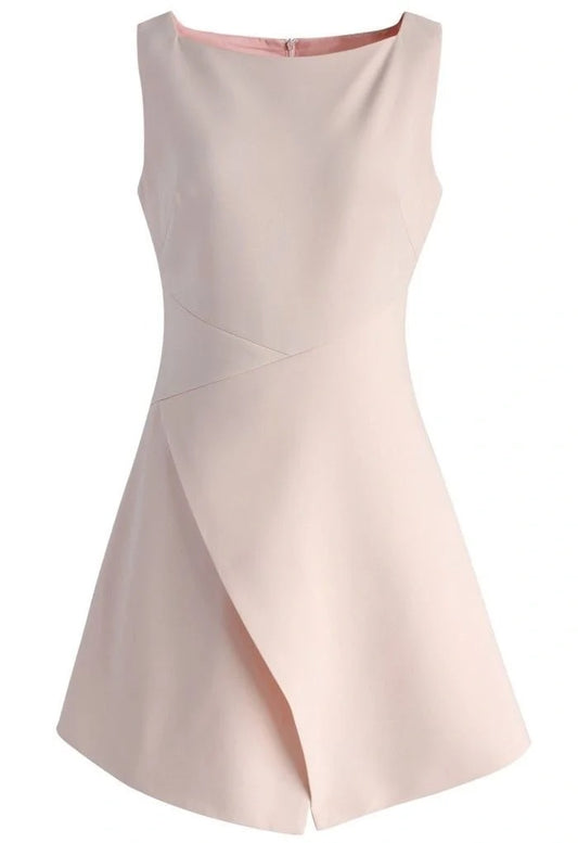 Pink Homecoming Dress Short Satin Prom Dress Evening Dress nv4387